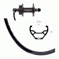 Roue avant 27.5 pouces avec moyeu Shimano pour frein � disque 6 trous et jante Ryde Taurus 21