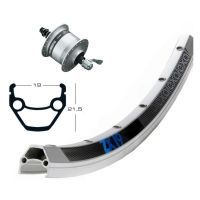 Roue avant 26 pouces avec moyeu-dynamo Shimano DH-3N30 et jante Exal ZX 19