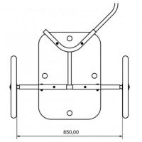 Essieu 85 cm pour remorque Y-frame 